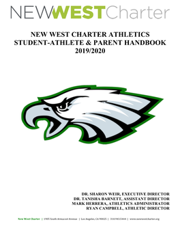 New West Charter Athletics Student-Athlete & Parent Handbook 2019/2020