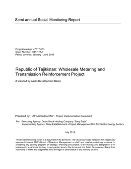 47017-003: Wholesale Metering and Transmission Reinforcement Project