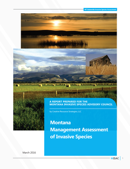 Montana Management Assessment of Invasive Species