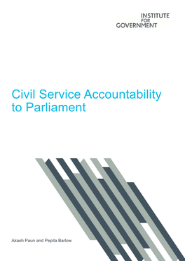 Civil Service Accountability to Parliament