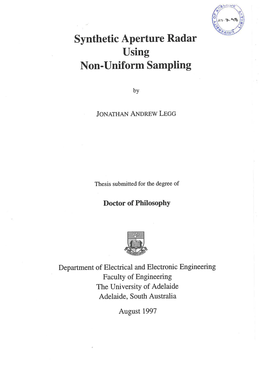 Synthetic Aperture Radar Using Non-Uniform Sampling