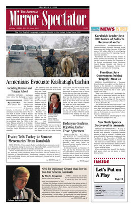 Armenians Evacuate Kashatagh/Lachin