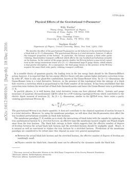 Physical Effects of the Gravitational $\Theta $-Parameter