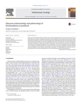 Ediacaran Sedimentology and Paleoecology of Newfoundland Reconsidered