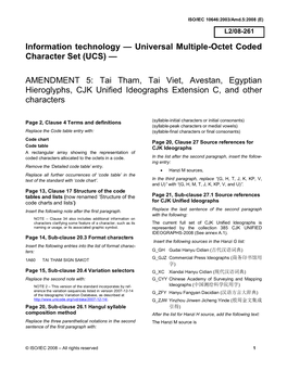 ISO/IEC International Standard 10646-1