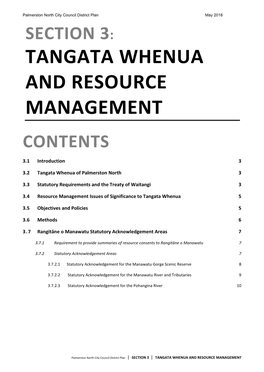 Section 3: Tangata Whenua and Resource Management