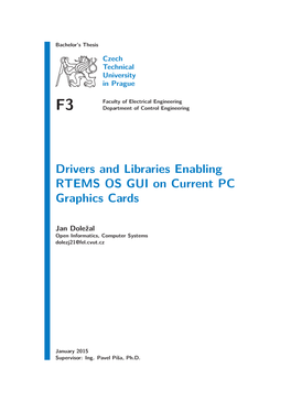 Drivers and Libraries Enabling RTEMS OS GUI on Current PC Graphics Cards