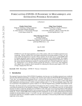 Forecasting COVID-19 Pandemic in Mozambique and Estimating