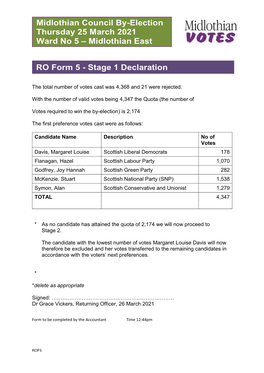 Results by Stage, PDF 494.36 KB Download