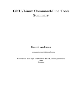 GNU/Linux Command-Line Tools Summary