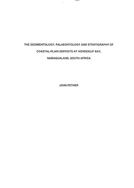 The Sedimentology, Palaeontology and Stratigraphy of Coastal-Plain