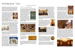 Architectural Tour Text by Jane Peterson Bouley, 2009