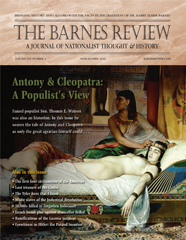 The Barnes Review a JOURNAL of NATIONALIST THOUGHT & HISTORY