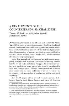 3. KEY ELEMENTS of the COUNTERTERRORISM CHALLENGE Thomas M