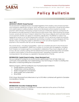 Policy Bulletin