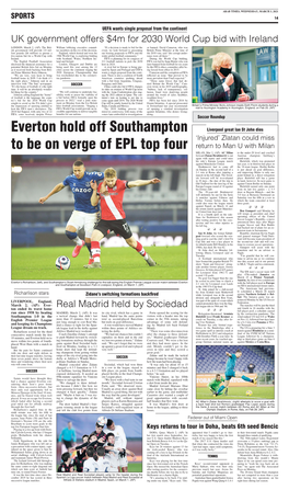 Everton Hold Off Southampton to Be on Verge of EPL Top Four