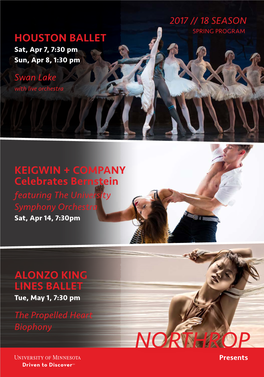 KEIGWIN + COMPANY Celebrates Bernstein ALONZO KING LINES BALLET HOUSTON BALLET