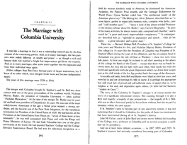The Marriage with Columbia University