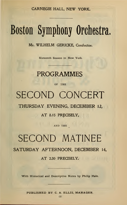 Boston Symphony Orchestra Concert Programs, Season 21,1901-1902, Trip