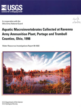 Aquatic Macroinvertebrates Collected at Ravenna Army Ammunition Plant Portage and Trumbull Counties, Ohio, 1998