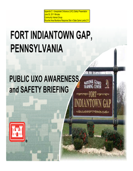 Fort Indiantown Gap Fort Indiantown Gap, Pennsylvania