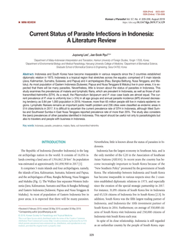 Current Status of Parasite Infections in Indonesia: a Literature Review