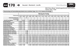 BUS 170 Neuwied – Rheinbrohl – Linz/Rh