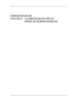 LA BIBLIOGRAFIA DELLE OPERE DI GIORGIO BASSANI Bozzetto Su Carta Per Il Doppio Ritratto, 1998, Di Richard Piccolo Giorgio Bassani