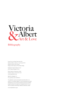 Victoria Albert &Art & Love Bibliography