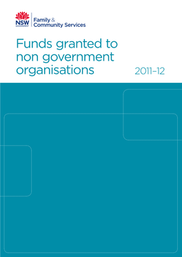 Funds Granted to Non Government Organisations