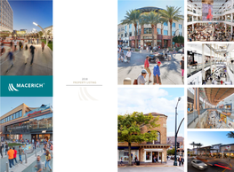 2018 Property Listing Macerich Executive & Senior Team Macerich Leasing