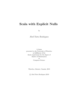 Scala with Explicit Nulls