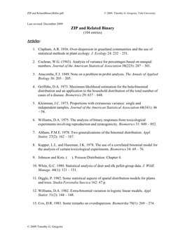 ZIP and Related Binary (104 Entries)