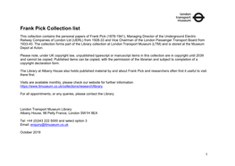 Frank Pick Collection List 833.17 KB