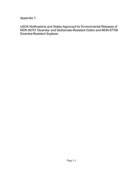 Monsanto Petitions 10-188-01P (Designated As Event MON 87708 Soybean) and 12-185-01P (Designated As Event MON 88701 Cotton)