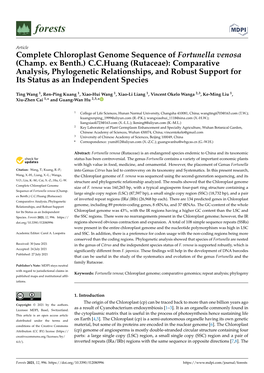 Complete Chloroplast Genome Sequence of Fortunella Venosa (Champ