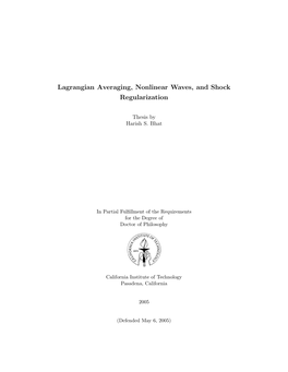 Lagrangian Averaging, Nonlinear Waves, and Shock Regularization