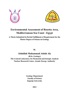 Environmental Assessment of Rosetta Area, Mediterranean Sea Coast - Egypt