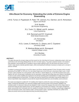 Extending the Limits of Extreme Engine Downsizing J.W.G