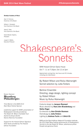 Shakespeare's Sonnets