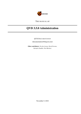 The QVD 3.5.0 Administration Manual I