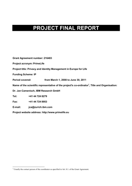 Project Final Report