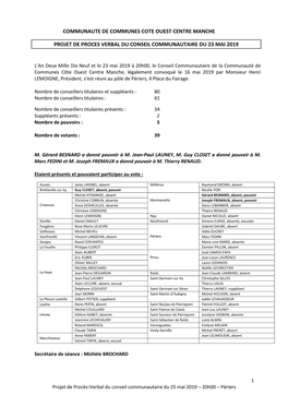 Communaute De Communes Cote Ouest Centre Manche Projet De