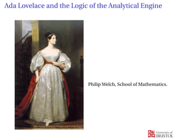 Ada Lovelace and the Logic of the Analytical Engine