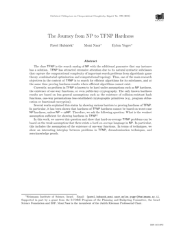 The Journey from NP to TFNP Hardness