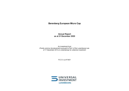 Berenberg European Micro Cap