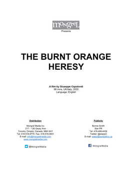 The Burnt Orange Heresy