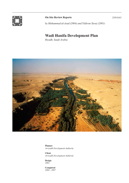 Wadi Hanifa Development Plan Riyadh, Saudi Arabia