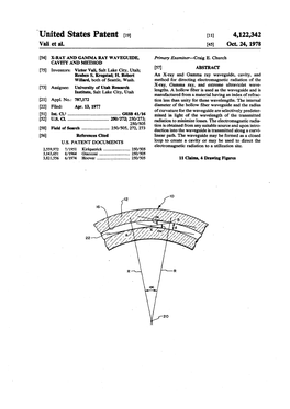 United States Patent [19] [Ii] 4,122,342 Vali Et Al