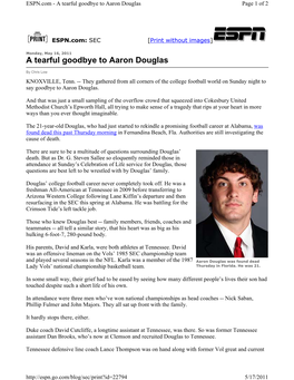 A Tearful Goodbye to Aaron Douglas Page 1 of 2